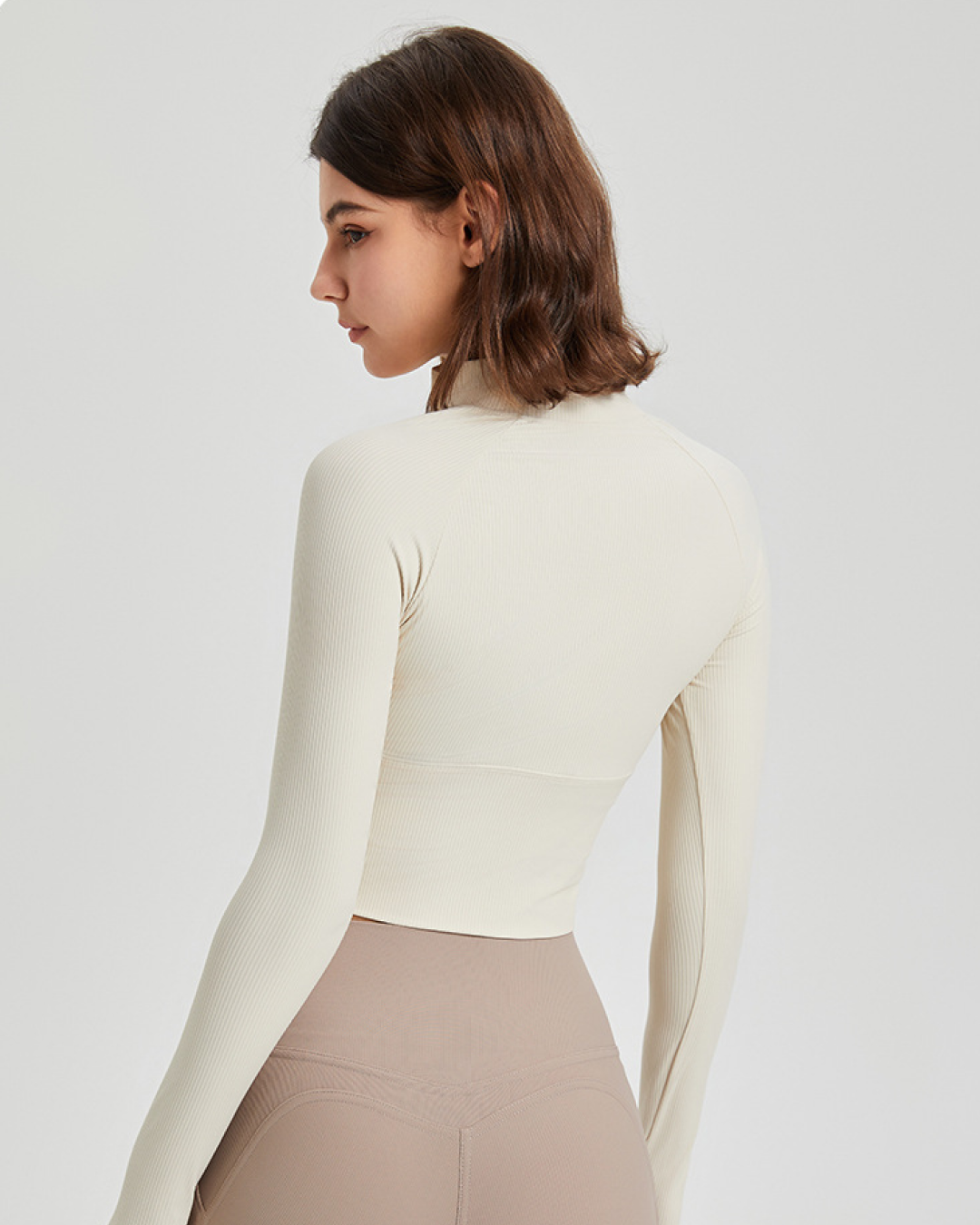 Long Sleeve Zip Crop Top Style and Comfort