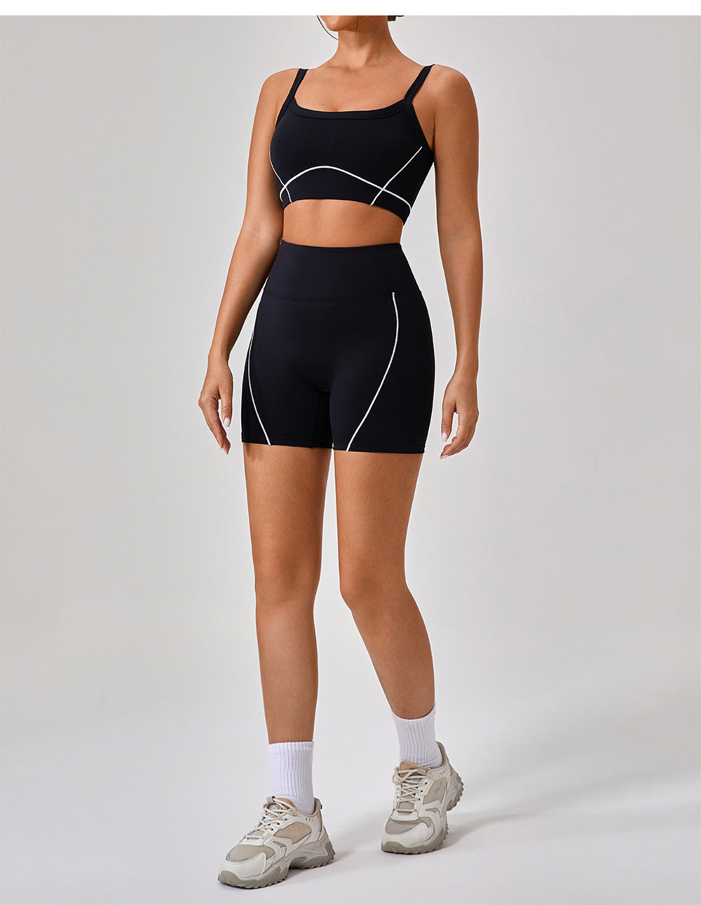 High-Performance Cut-Out Top and Shorts Set