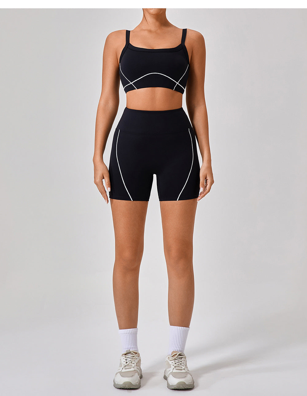 High-Performance Cut-Out Top and Shorts Set