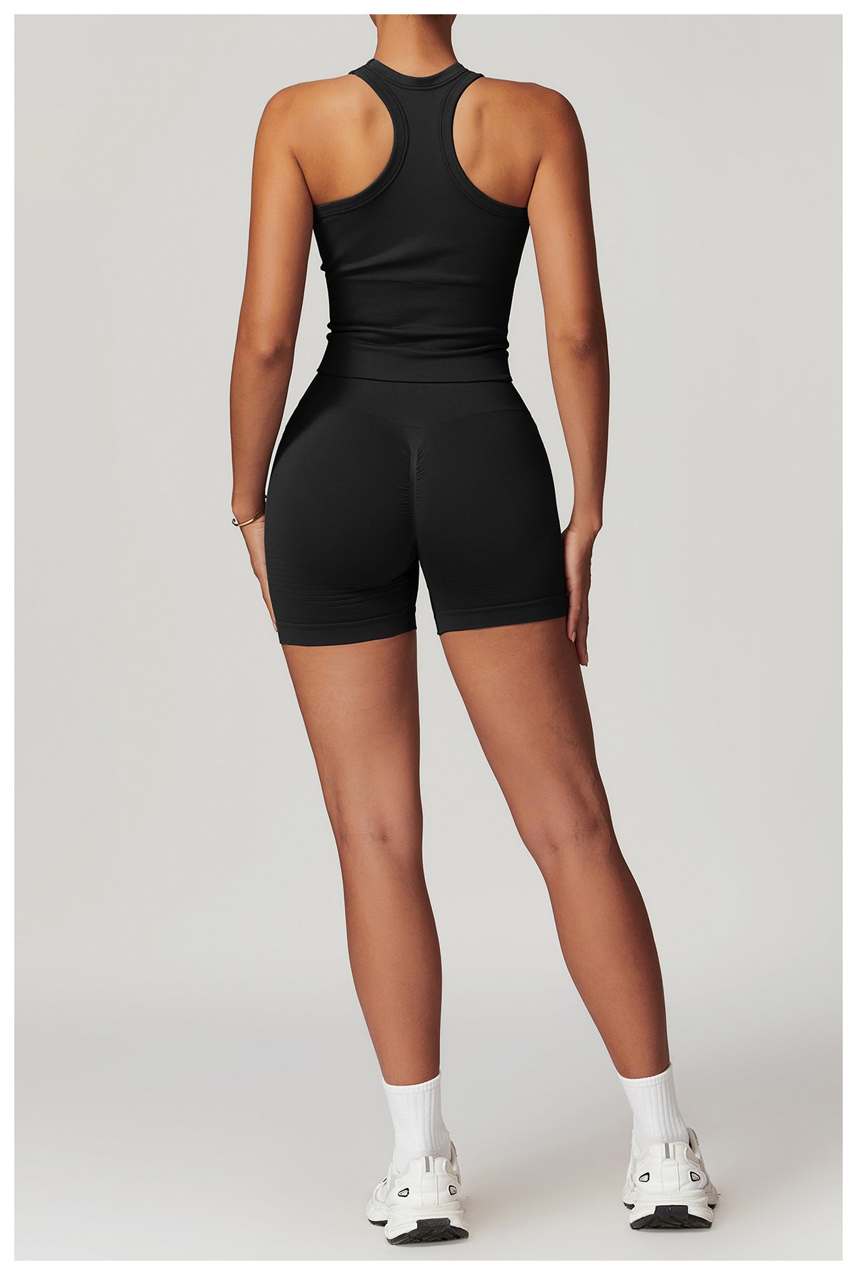 Closed tank top and shorts