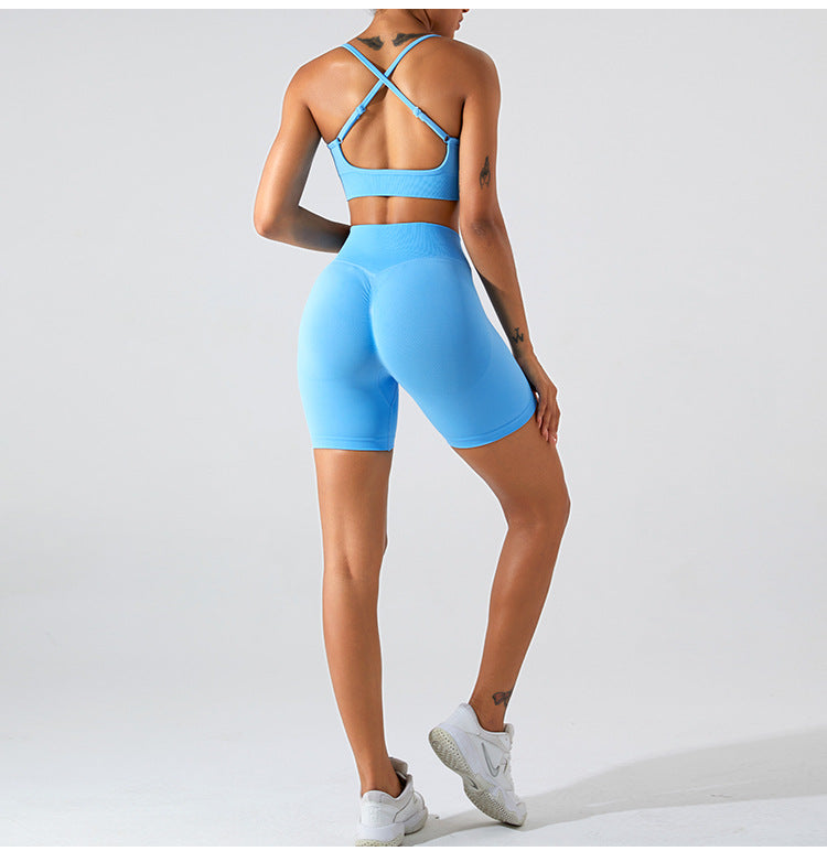 High-Waist Shorts with Ruched Detail