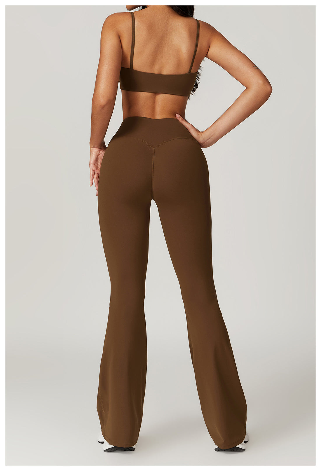 Cropped top and flare pants set