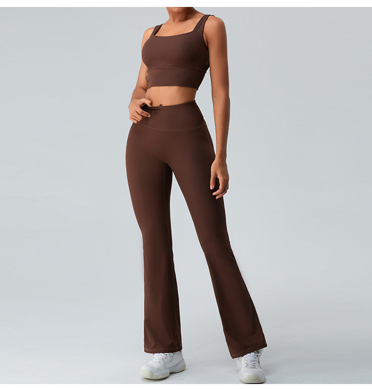Textured Flare Pants Style and Flexibility
