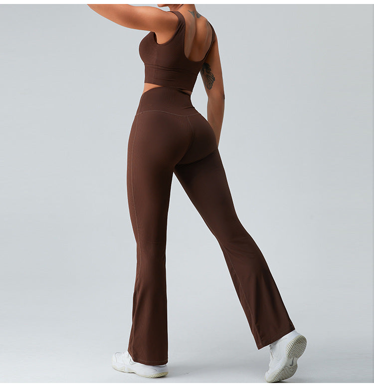 Textured Flare Pants Style and Flexibility