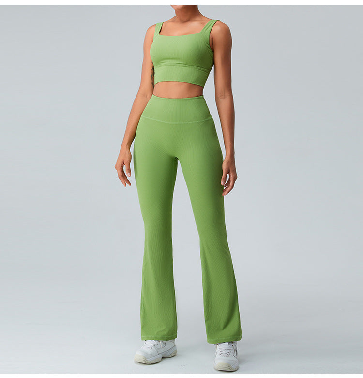 Textured Flare Pants Style and Flexibility