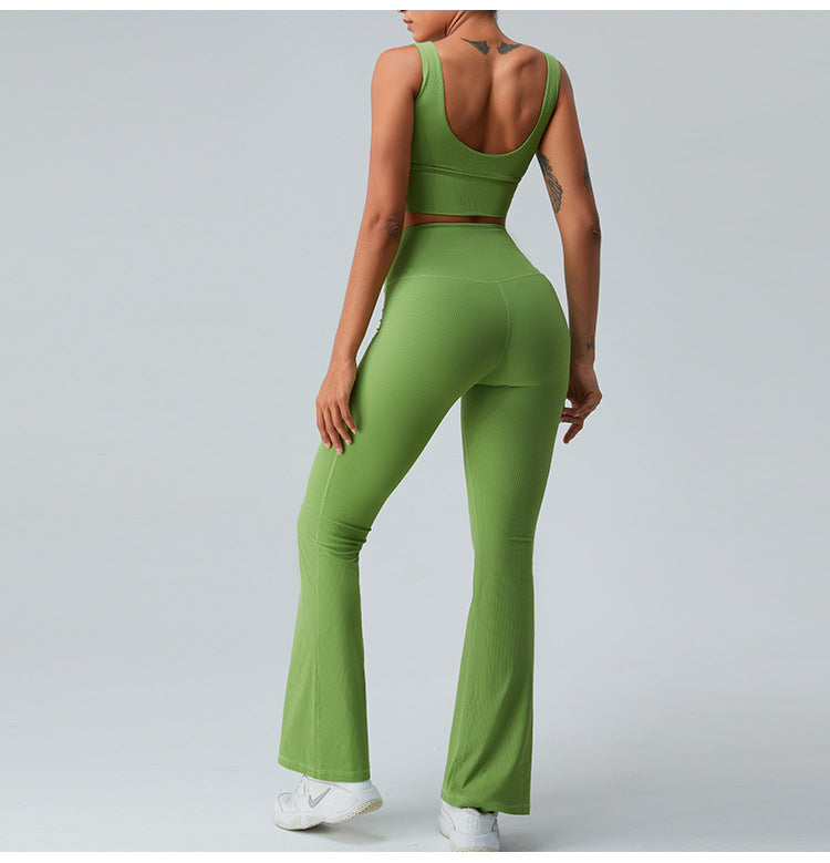 Textured Flare Pants Style and Flexibility