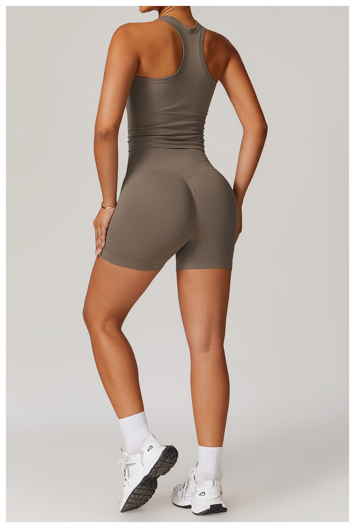 Closed tank top and shorts