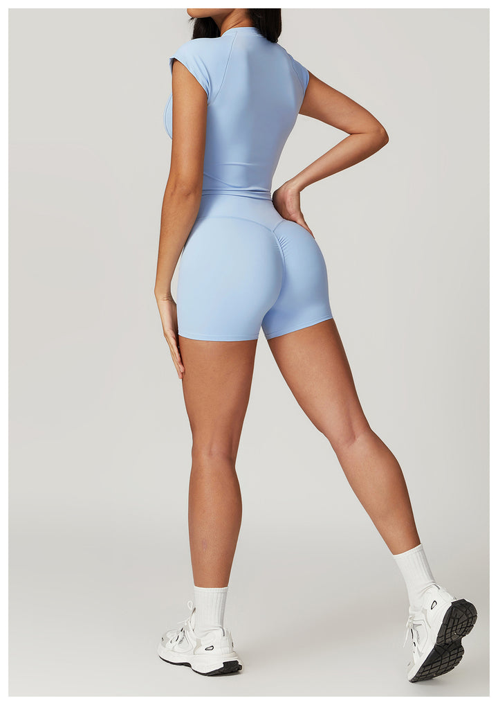 cross waist t-shirt and shorts