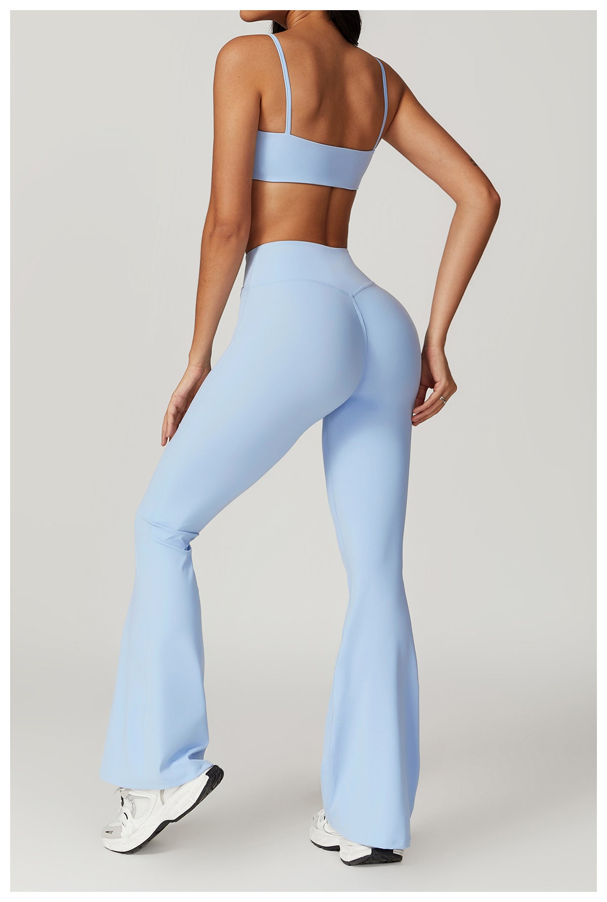 Cropped top and flare pants set