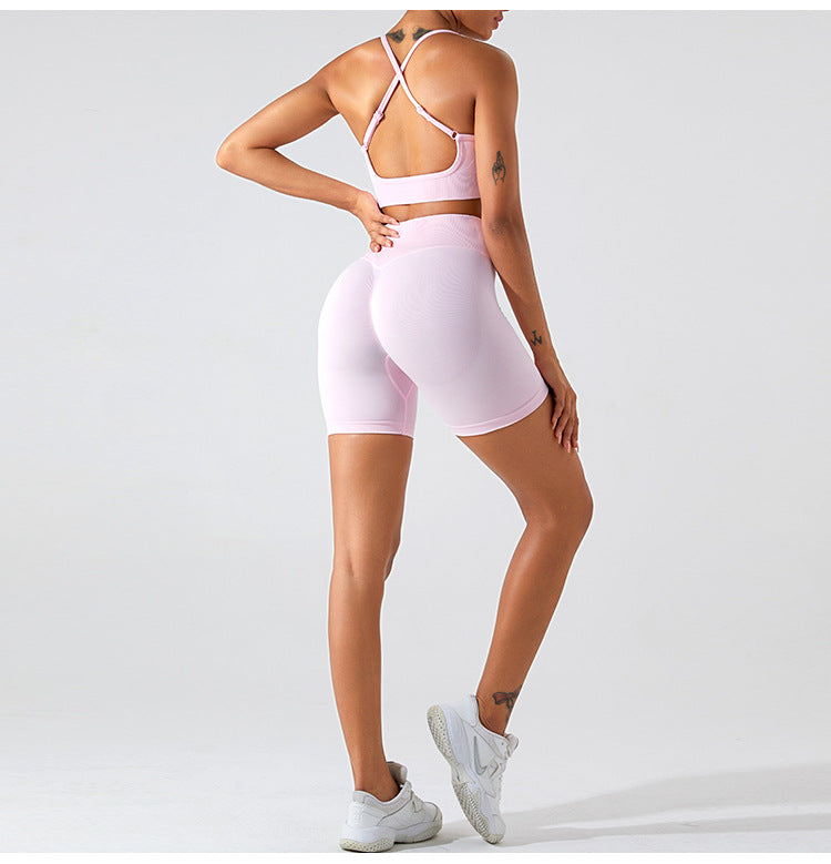 High-Waist Shorts with Ruched Detail