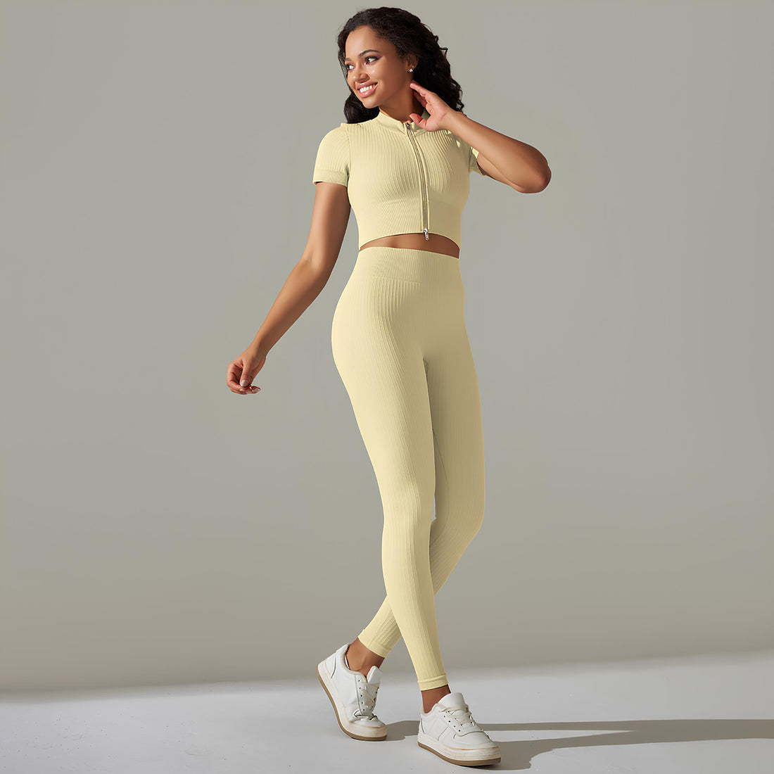 Active Pants and Short Sleeve Top Set