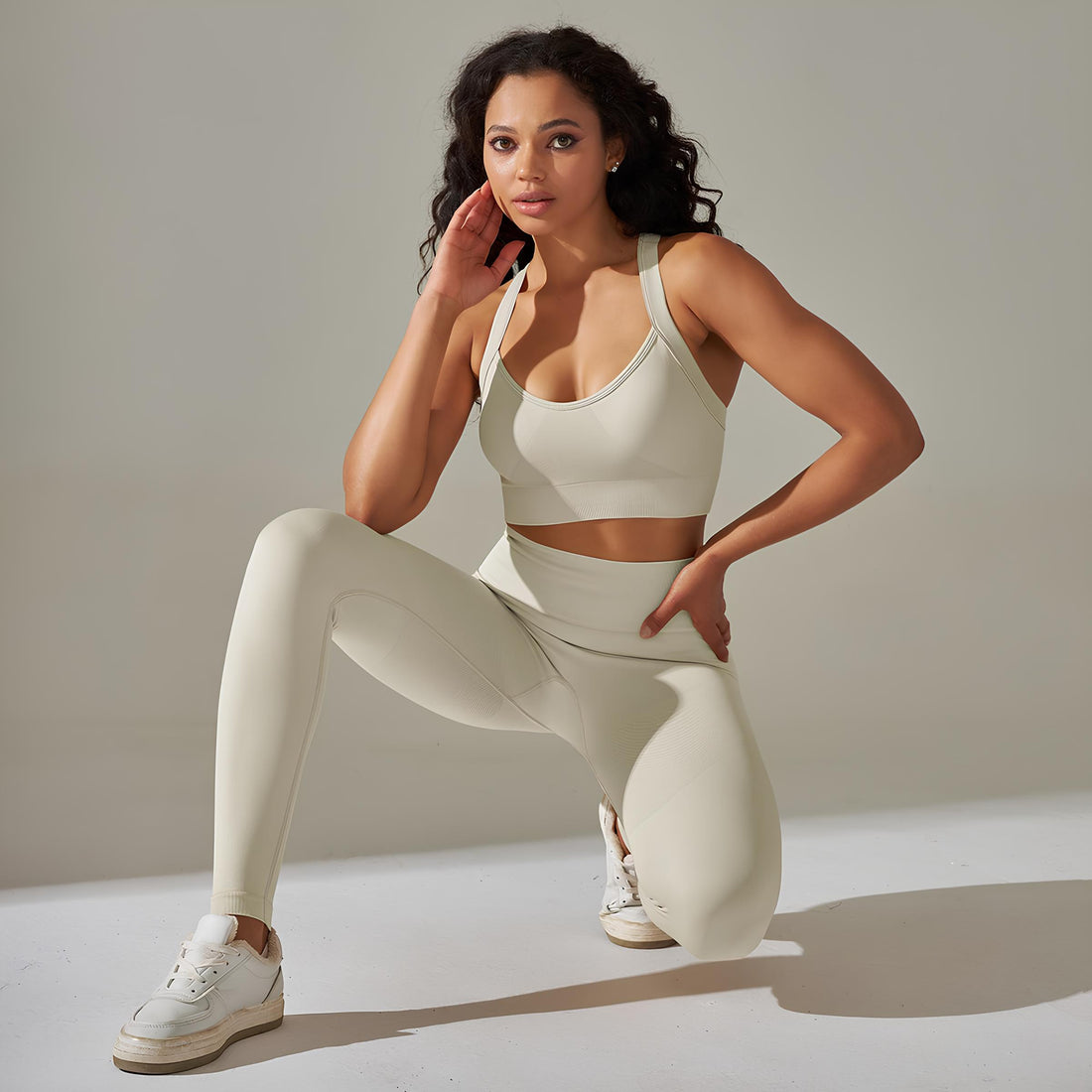 GymGlow Pants and Twisted Top Set