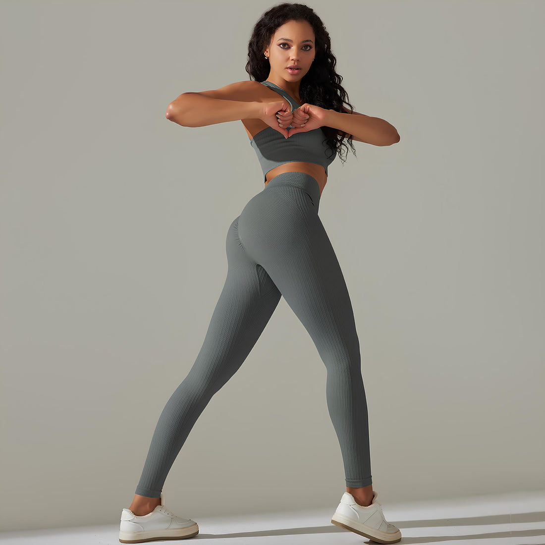 Active Pants and Short Top Set