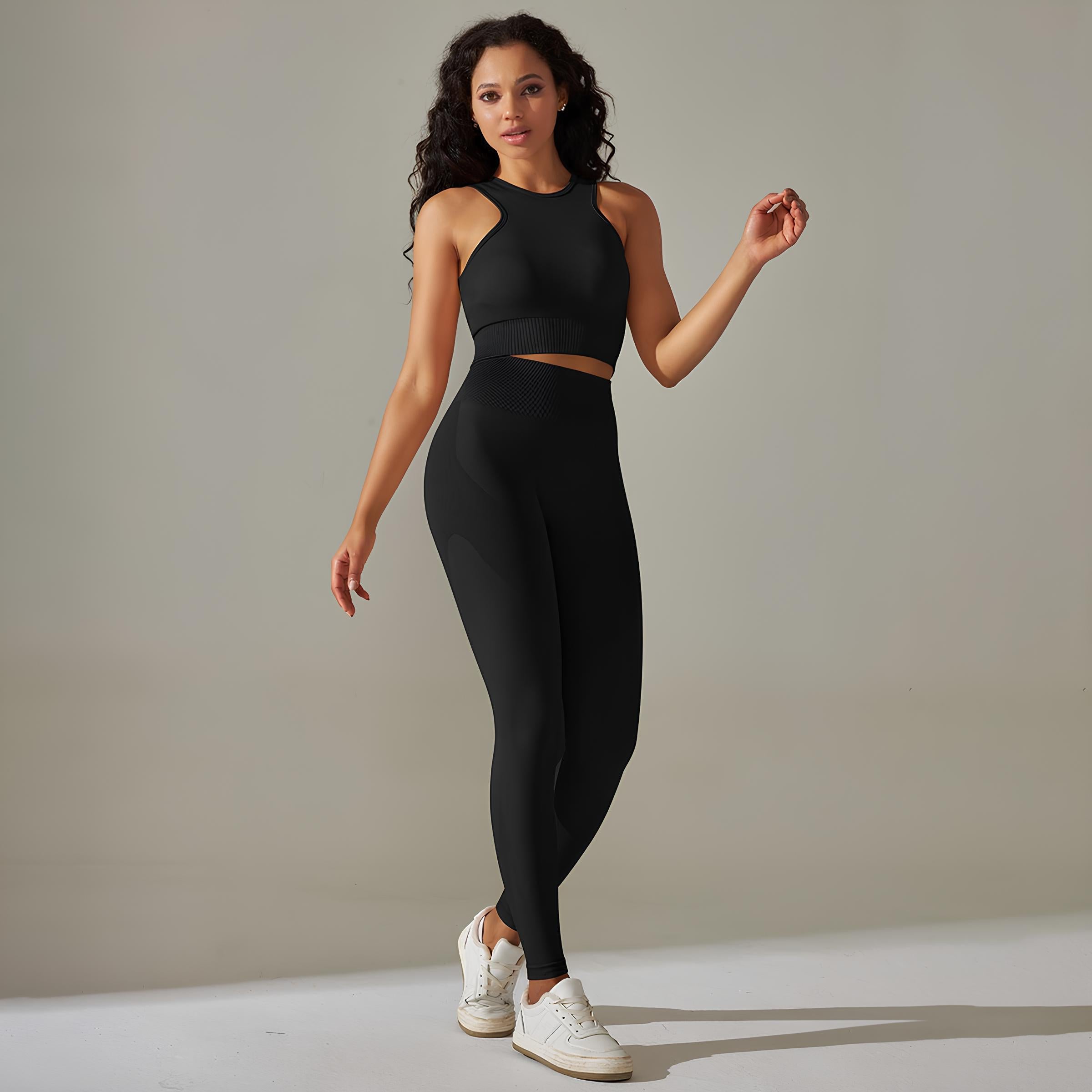 GymGlow Pants and Long Top Set