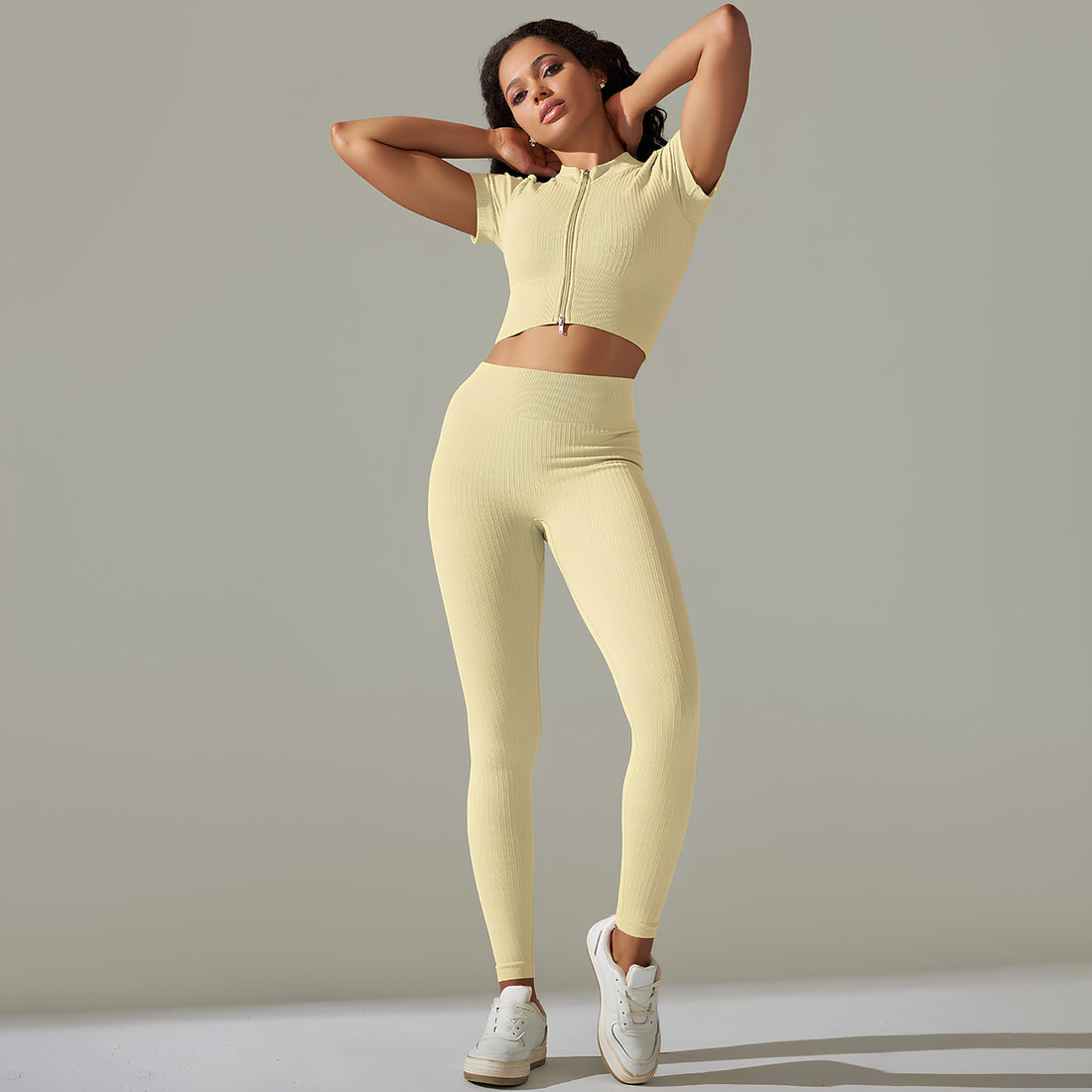 Active Pants and Short Sleeve Top Set