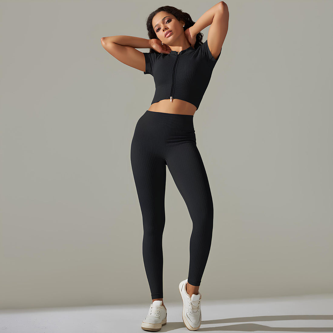 Active Pants and Short Sleeve Top Set