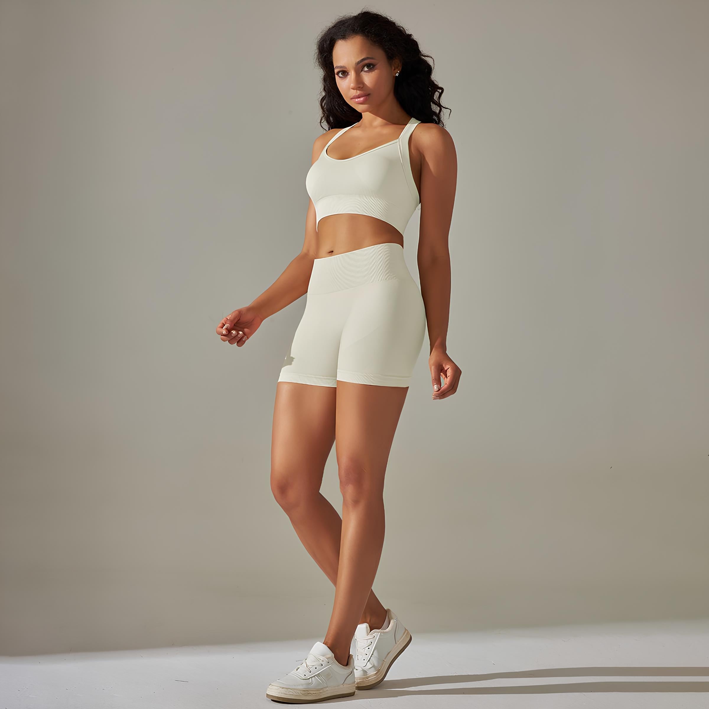 GymGlow Shorts and Twisted Top Set