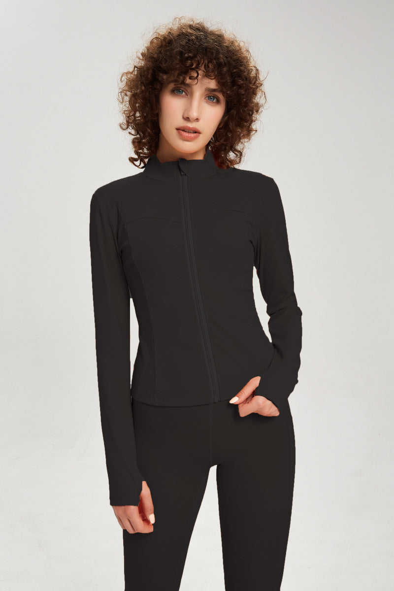 Zip-Up Fitness Jacket Elegance and Functionality