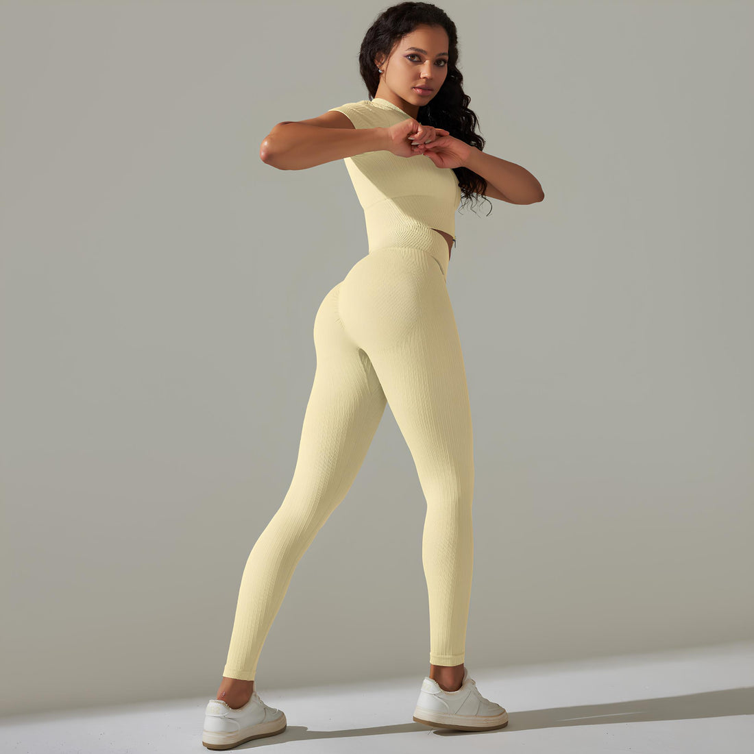 Active Pants and Short Sleeve Top Set