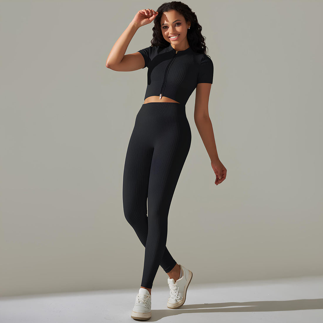 Active Pants and Short Sleeve Top Set