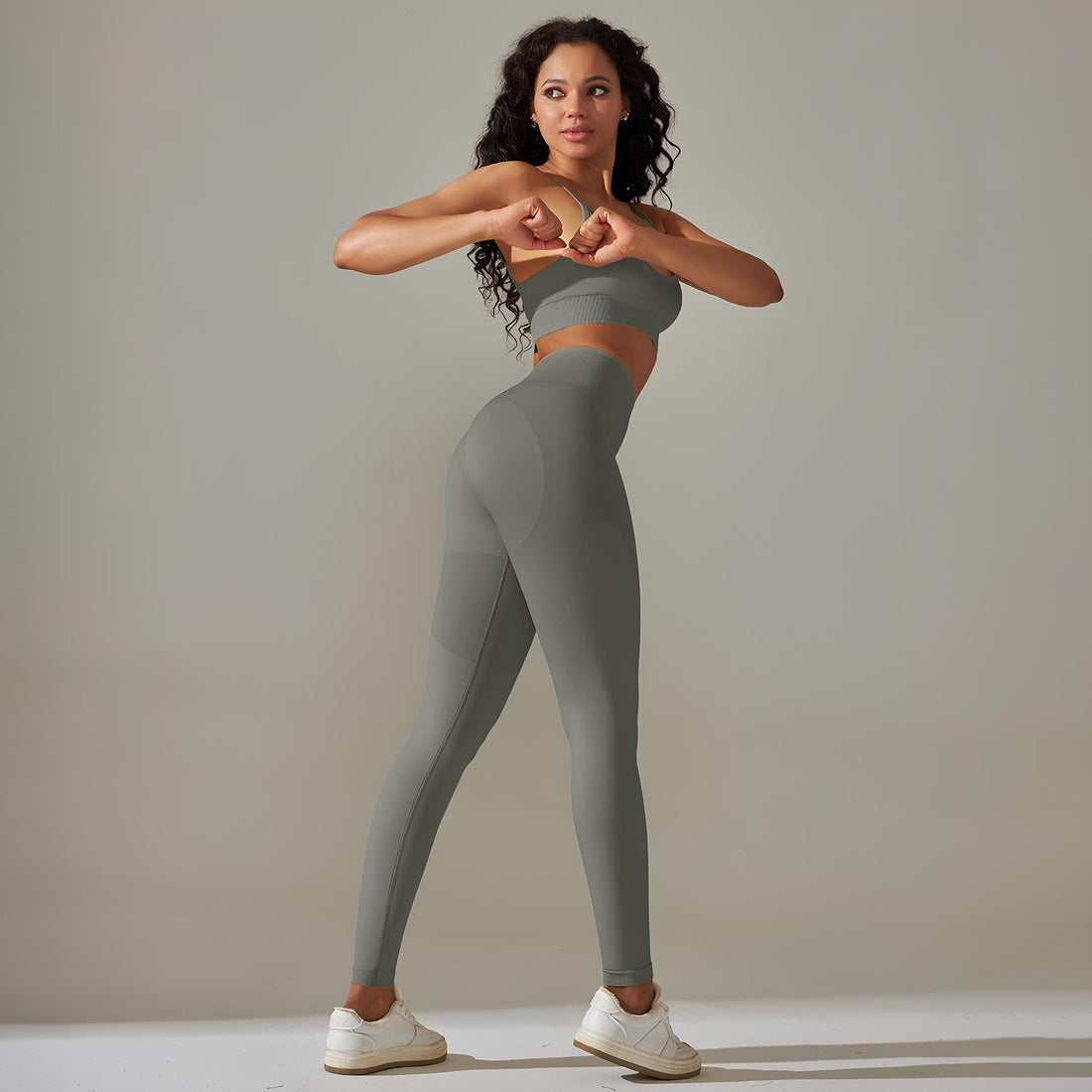 GymGlow Pants and Short Top Set