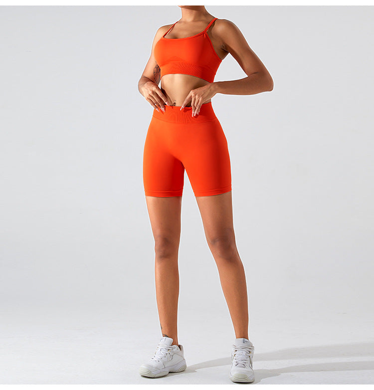 High-Waist Shorts with Ruched Detail