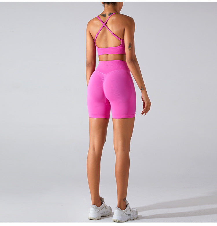 High-Waist Shorts with Ruched Detail