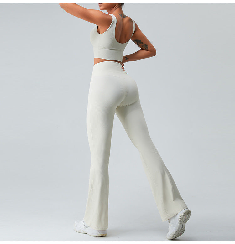 Textured Flare Pants Style and Flexibility