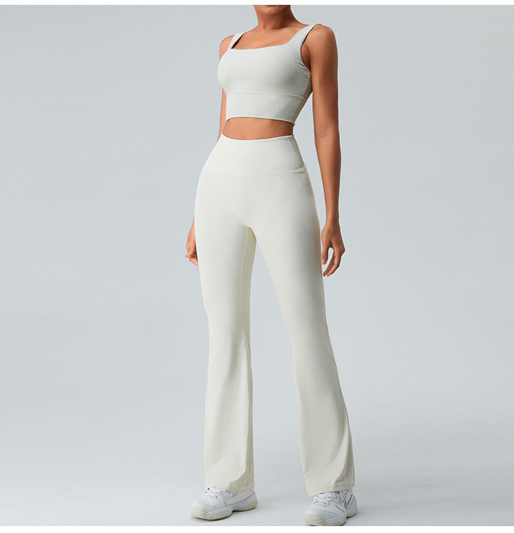 Textured Flare Pants Style and Flexibility